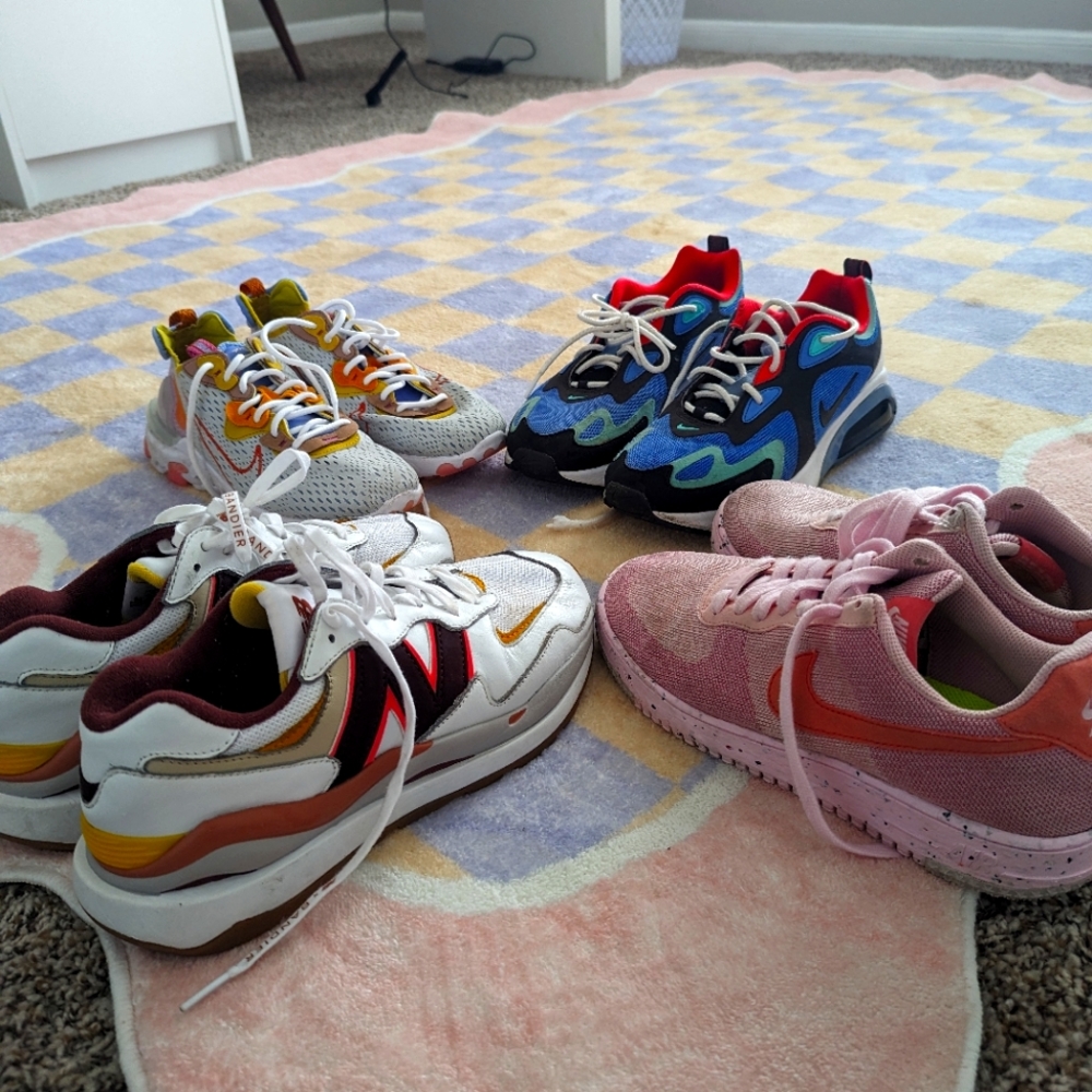 Four pairs of shoes! Size 9 W/ 7.5 M